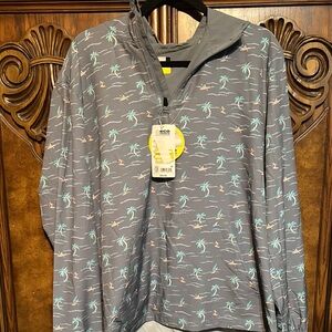 Nicklaus Gray Windbreaker with Tropical Print (Q)